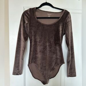 Mauve Velvet Bodysuit